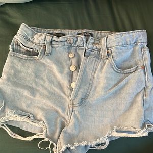wild fable light wash jean shorts with ripped edges
